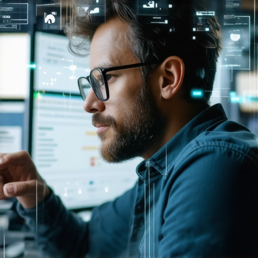 Advanced Local SEO Analytics for GMB Business owner reviewing local SEO analytics with schema markup icons