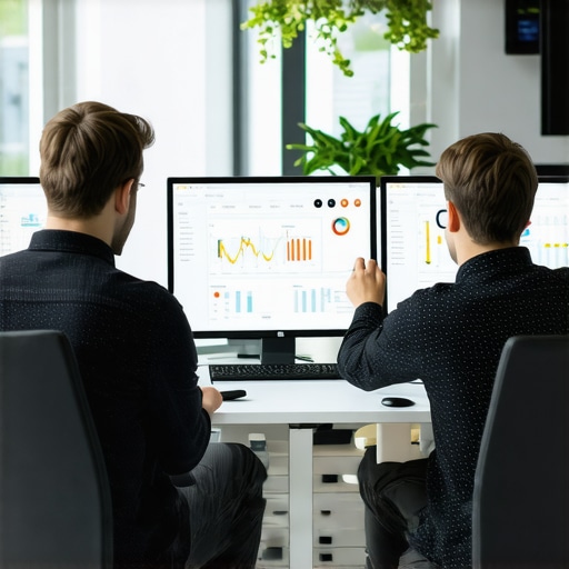 Data-Driven GMB Optimization Marketing team analyzing local SEO analytics on screens