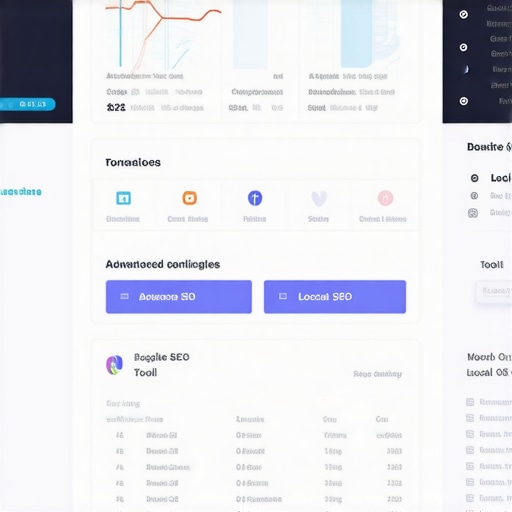 Advanced GMB Dashboard with Analytics Illustration of a Google My Business dashboard showing analytics and optimization tools