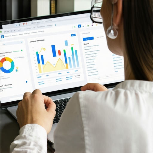 Advanced GMB Optimization Techniques Digital marketer reviewing local SEO strategies on a computer.