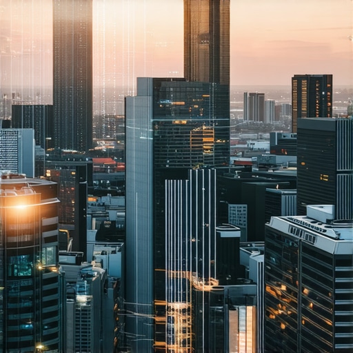 Futuristic Local SEO Analytics Cityscape with digital overlays illustrating advanced local search analytics