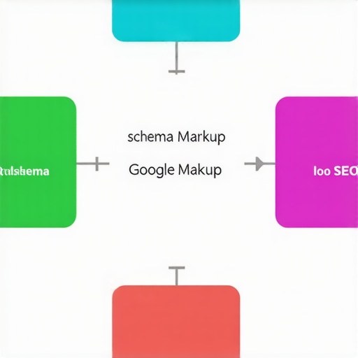 Diagram illustrating how schema markup enhances GMB profile visibility.