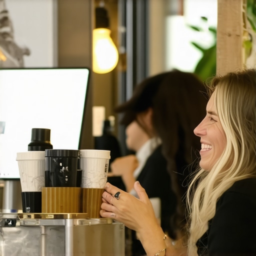 Small business owner engaging with community members in a lively local setting, emphasizing human connection.