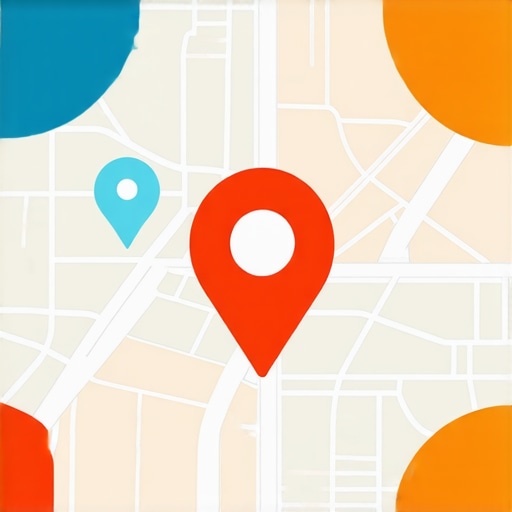 Diagram showing relevance, distance, and prominence in local search with icons and map