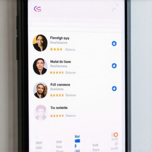 Smartphone screen showing a well-optimized GMB profile with reviews