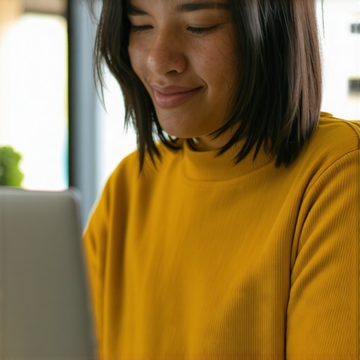 Business owner updating Google My Business profile on laptop
